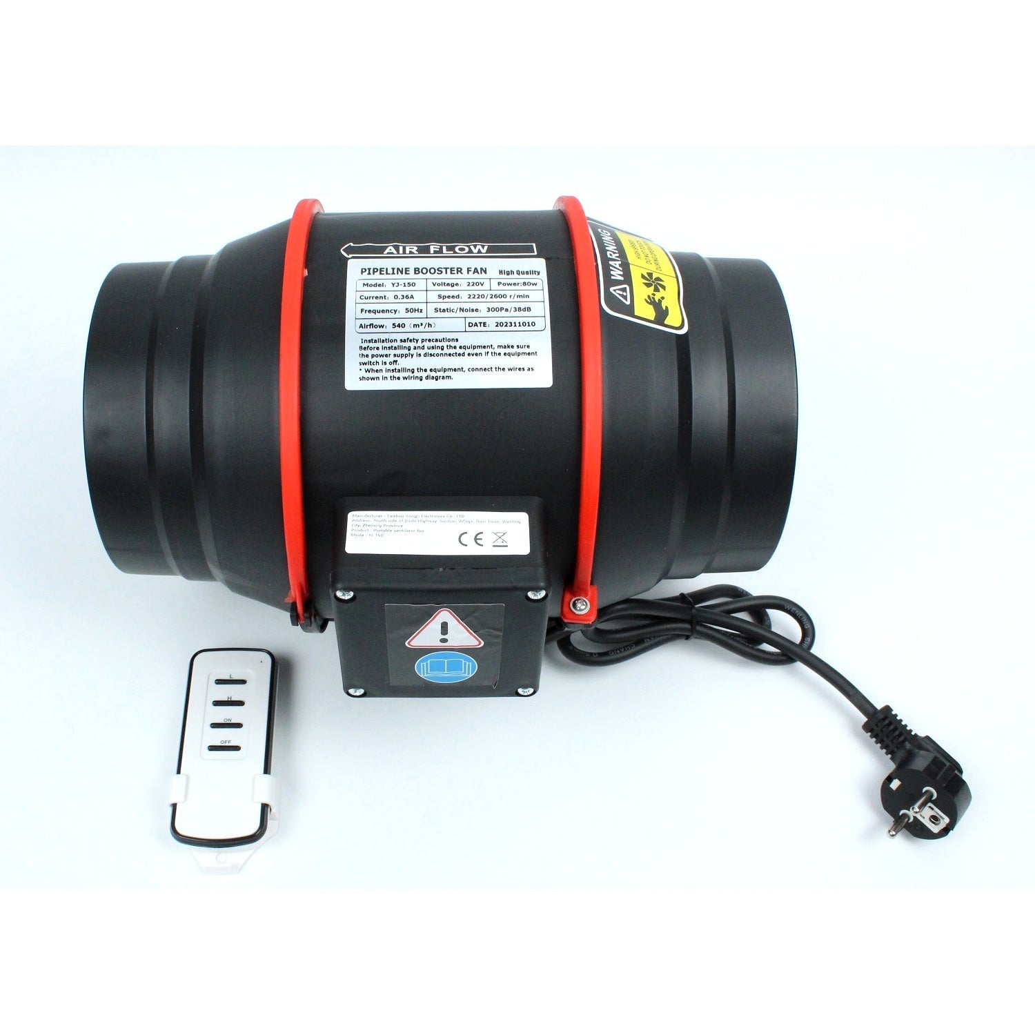 Rohrventilator 150 mm Abluftventilator