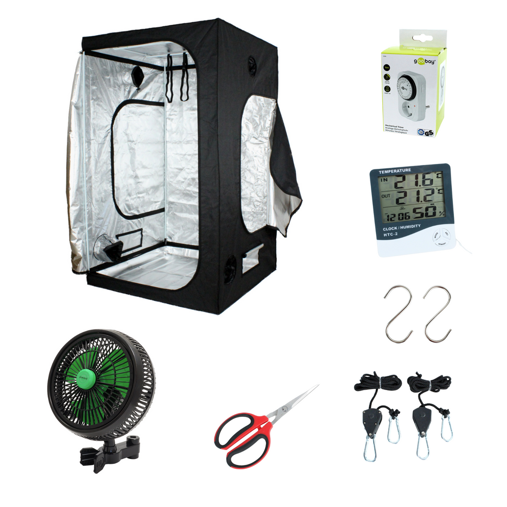 Kompletní sada pěstebního stanu 120x120x200 cm