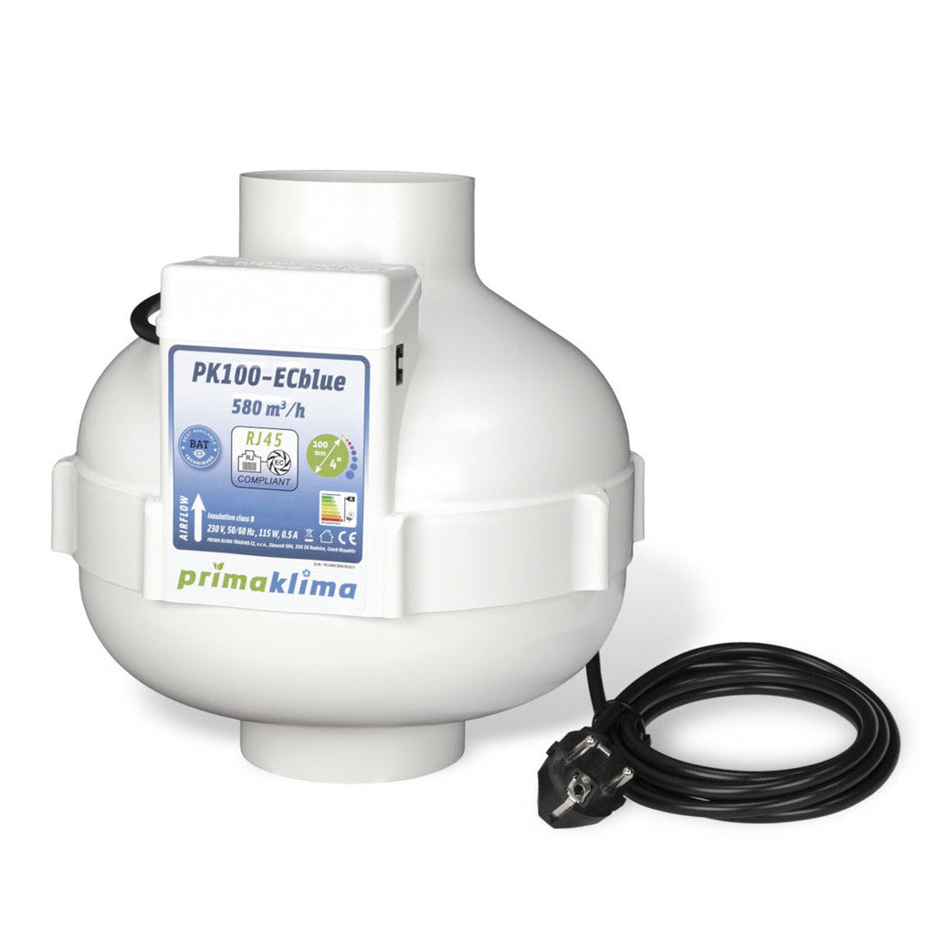 Prima Klima ECblue Rohrventilator 100 mm Flansch